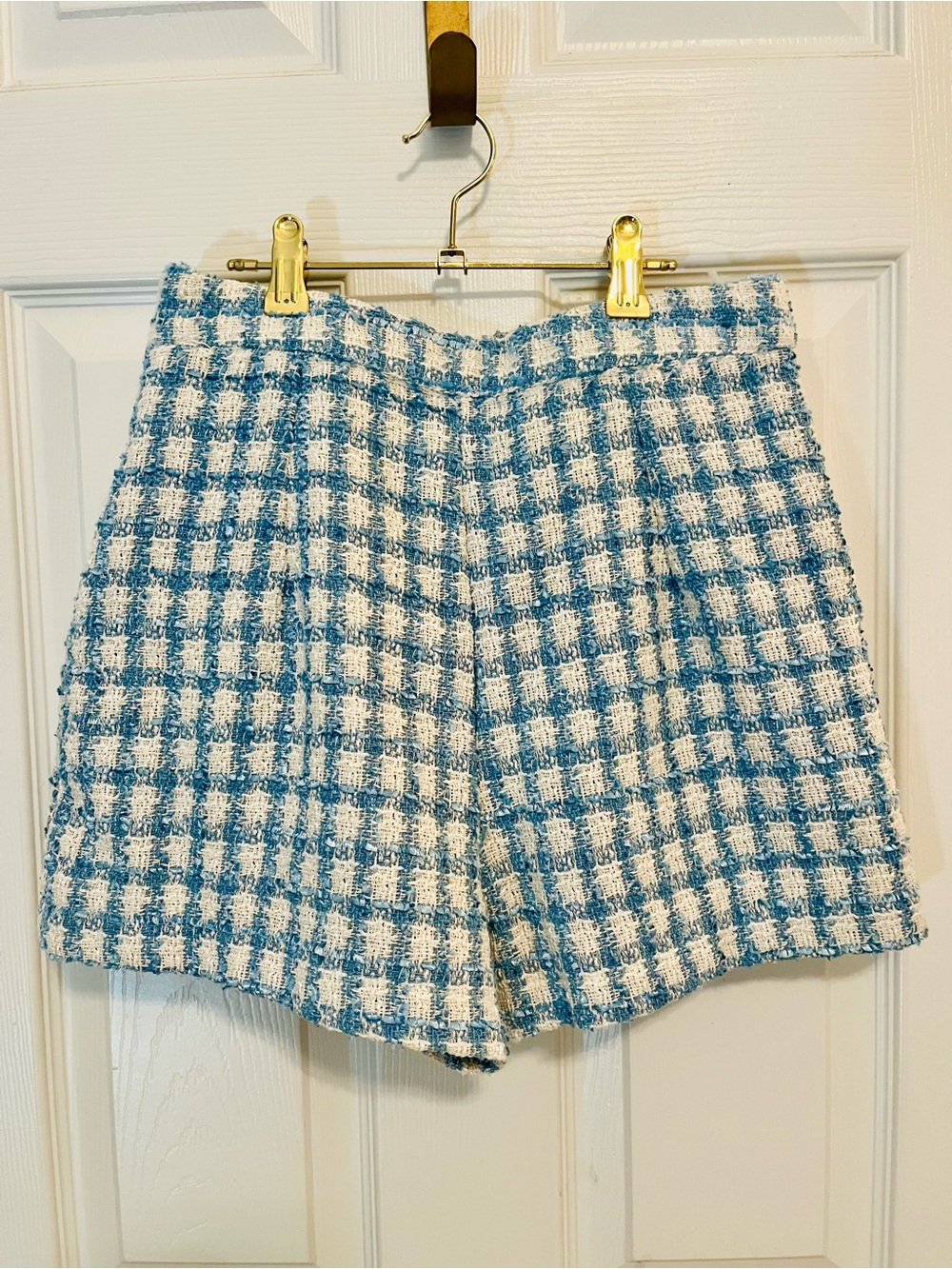π Jason Wu Blue & Ivory Tweed Cropped Blazer & Skort Set - Picture 14 of 14